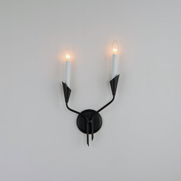 Calyx Black Two-Light Wall Sconce, image 4