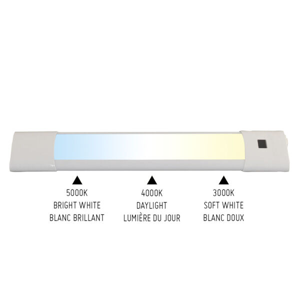 White 12-Inch Selectable Motion Sensor Integrated LED Under Cabinet Light, image 4