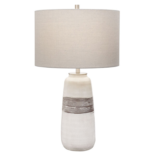 Comanche Off-White One-Light Crackle Table Lamp, image 1