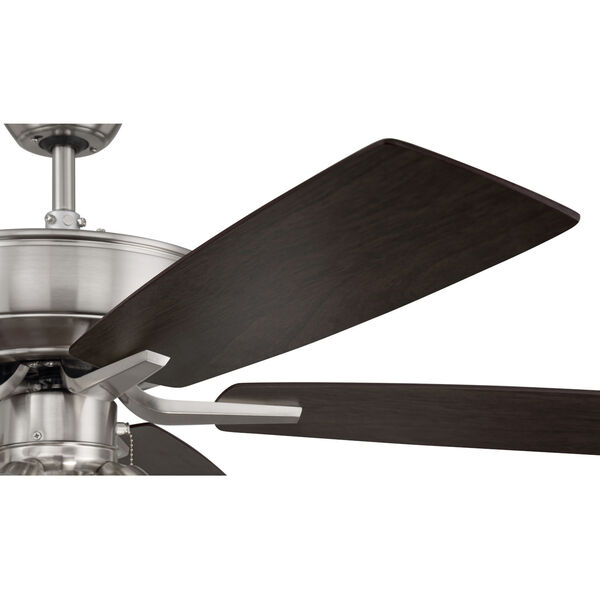 Pro Plus Brushed Polished Nickel 52-Inch Four-Light Ceiling Fan with White Frost Bell Shade, image 7