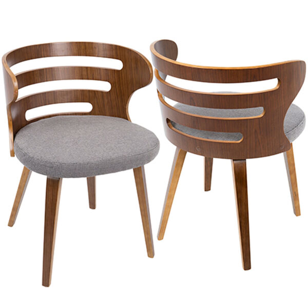Cosi Walnut and Gray Dining Chair, image 1