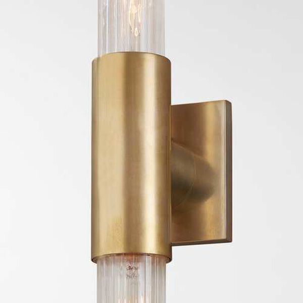 Asher Aged Brass Two-Light Wall Sconce, image 3