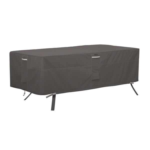 Maple Dark Taupe 84-Inch Rectangle Oval Patio Table Cover, image 1