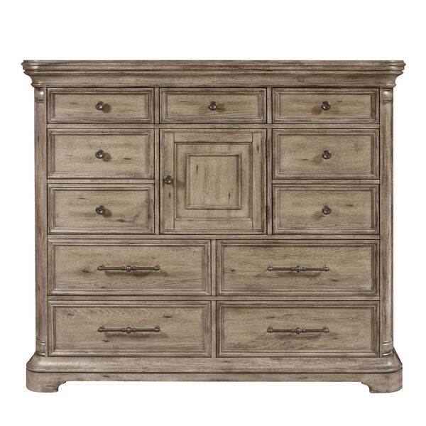 Garrison Cove Natural Elven Drawer Master Chest with Cabinet Door, image 2