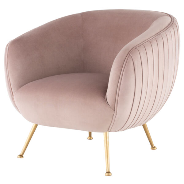 Sofia Blush and Gold Occasional Chair, image 1