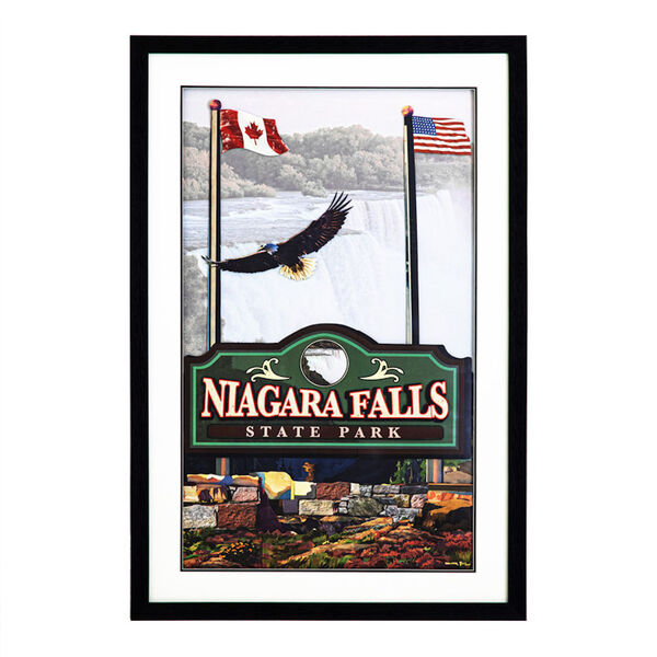 Niagara Falls Multicolor 3D Collage Wall Art, image 1