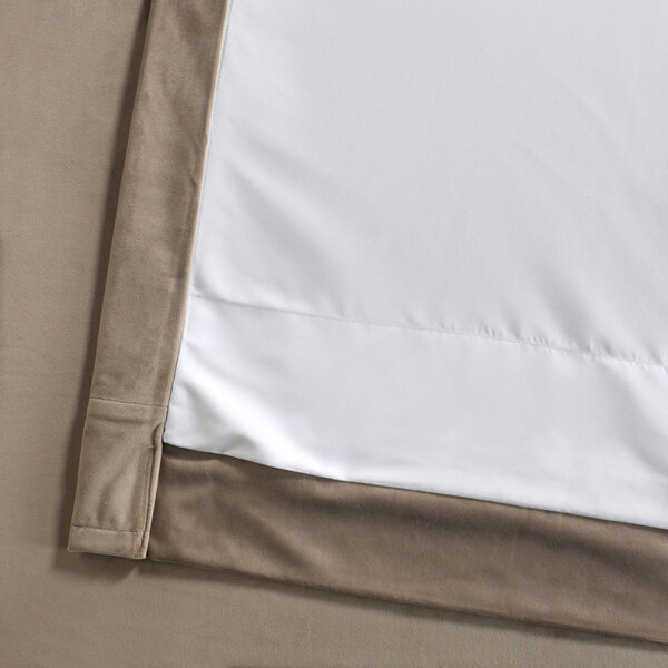 Brown 96 x 50 In. Plush Velvet Curtain Single Panel, image 6