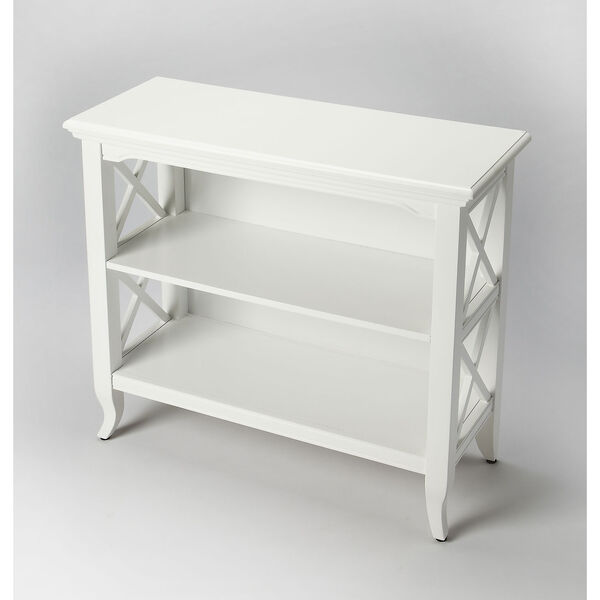 Newport 30-inch Glossy White Bookcase, image 1