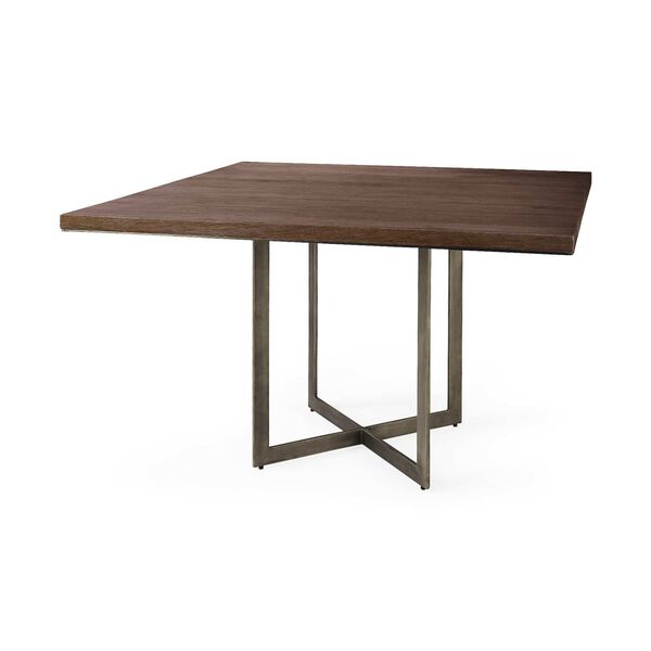 Faye Dark Brown Square Dining Table, image 1