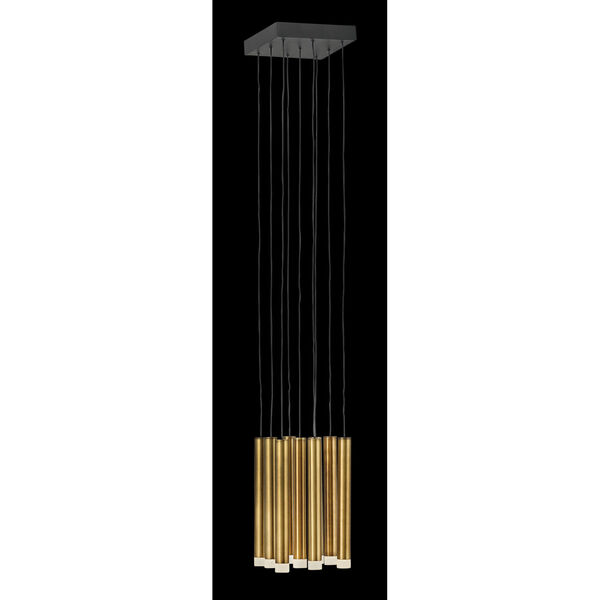 Harmony Heritage Brass Nine-Light LED Mini Pendant, image 4