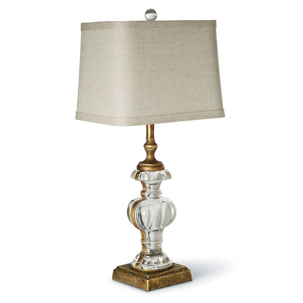 New South Antique Gold Leaf One-Light Table Lamp, image 1