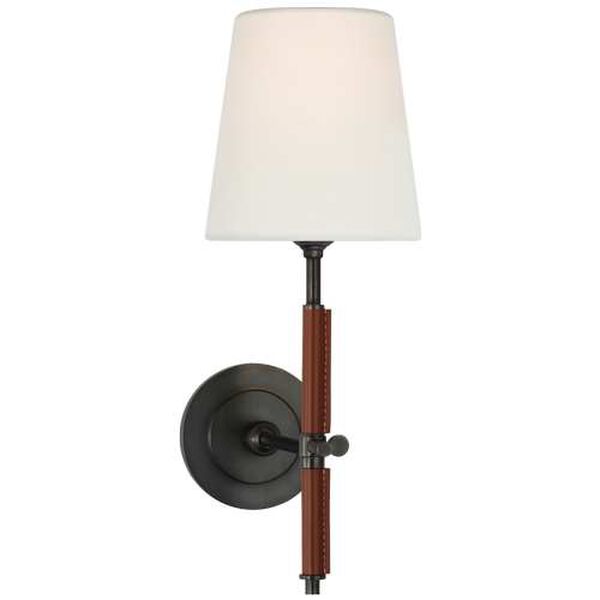 Bryant One-Light Wall Sconce with Linen Shade by Thomas O'Brien, image 1