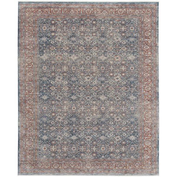 Marquette Blue Red Area Rug, image 1