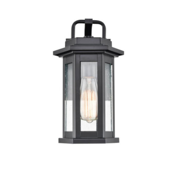 Kate Powder Coat Black Seven-Inch One-Light Outdoor Wall Sconce, image 2