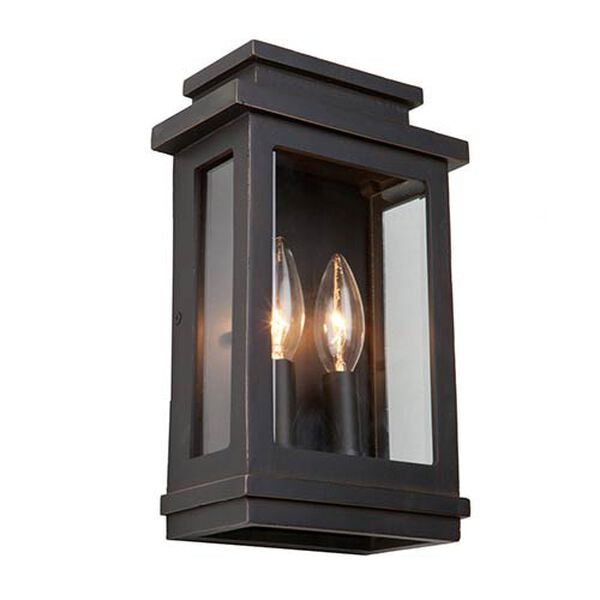 Fremont Oil Rubbed Bronze Two-Light 11-Inch High Outdoor Wall Sconce, image 1