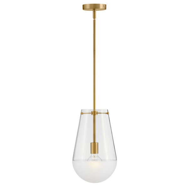 Beck Lacquered Brass One-Light Mini Pendant, image 1