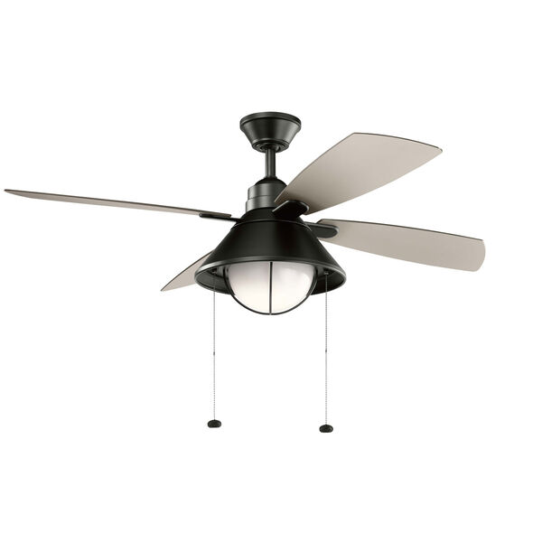 Seaside Satin Black 54-Inch LED Ceiling Fan, image 3