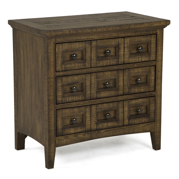 Bay Creek Relaxed Traditional Toasted Nutmeg 3 Drawer Nightstand, image 2