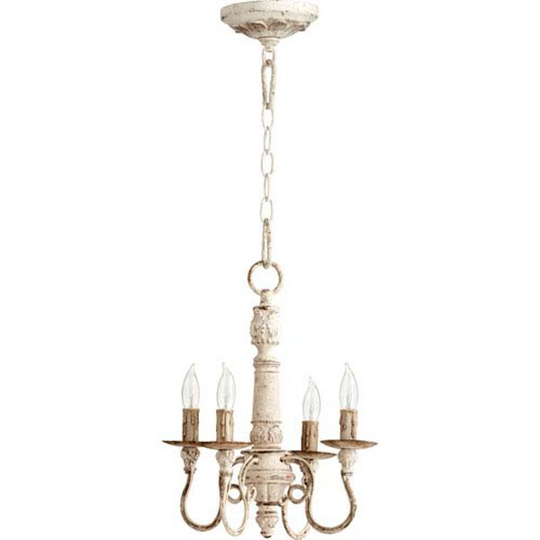 Bouverie French White 15-Inch Four-Light Chandelier, image 1