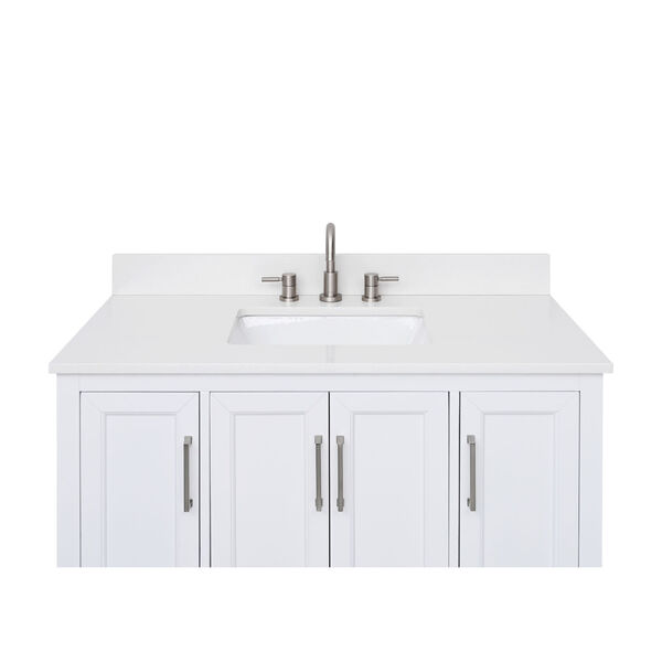 Lotte Radianz Everest White 43-Inch Vanity Top with Rectangular Sink, image 5