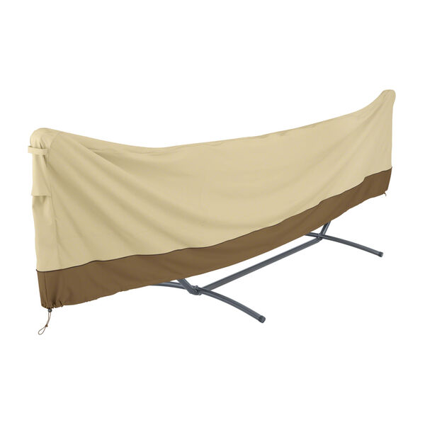 Ash Beige and Brown 15 Foot Standard Brazilian Hammock and Stand Cover, image 1