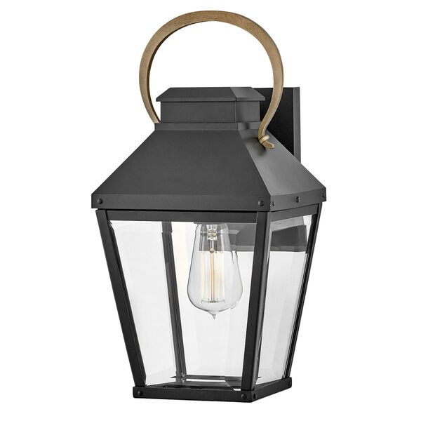 Dawson Black and Burnished Bronze One-Light Small Wall Mount, image 1