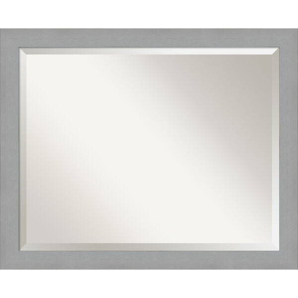 Brushed Nickel 32W X 26H-Inch Bathroom Vanity Wall Mirror, image 1