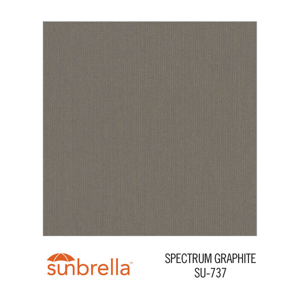 Intech Grey Outdoor Dining Set with Sunbrella Spectrum Graphite cushion, 5 Piece, image 2