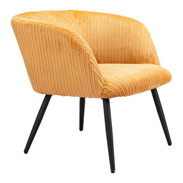 Papillion Yellow and Matte Black Accent Chair, image 6