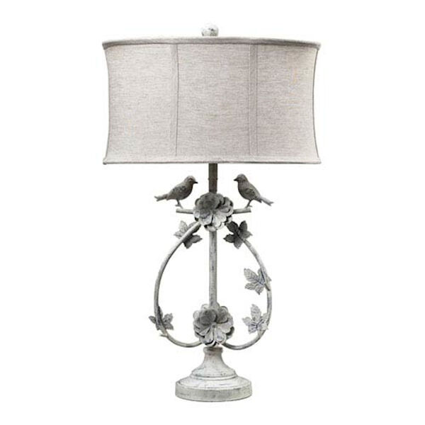 Saint Louis Heights Antique White One Light Table Lamp, image 1