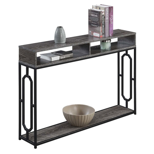 Omega Weathered Deluxe Gray and Black Console Table, image 2