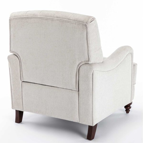 Bingham Oatmeal and Walnut Tufted Arm Chair, image 5