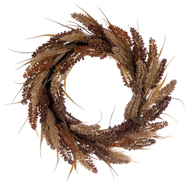 Brown 20-Inch Corn Wreath, image 1