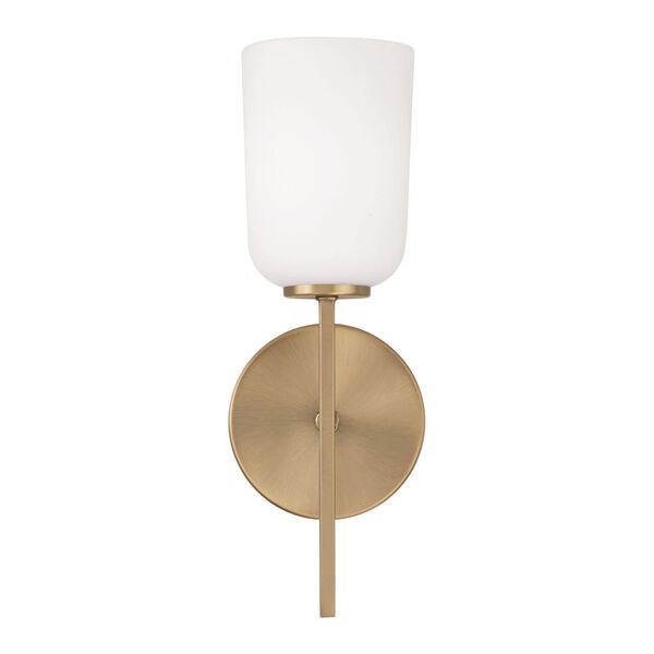 Lawson Aged Brass One-Light Sconce with Soft White Glass, image 4