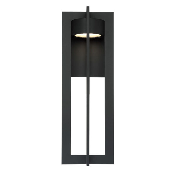 Chamber Black 10-Inch LED Outdoor Wall Sconce, image 1