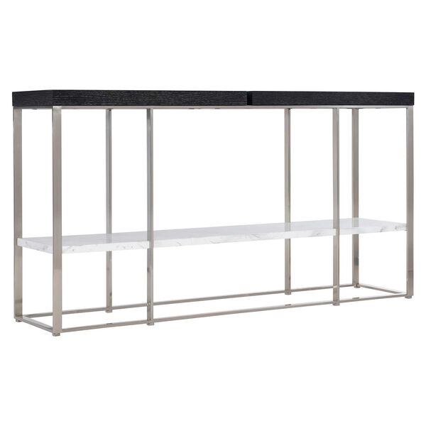 Lafayette Dark Cerused Mink and Stainless Steel Console Table, image 2