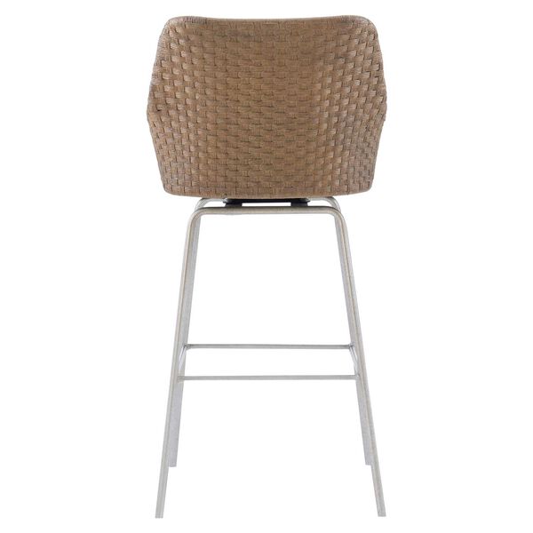 Logan Square Meade Natural, Gray and Stainless Steel Bar Stool, image 4