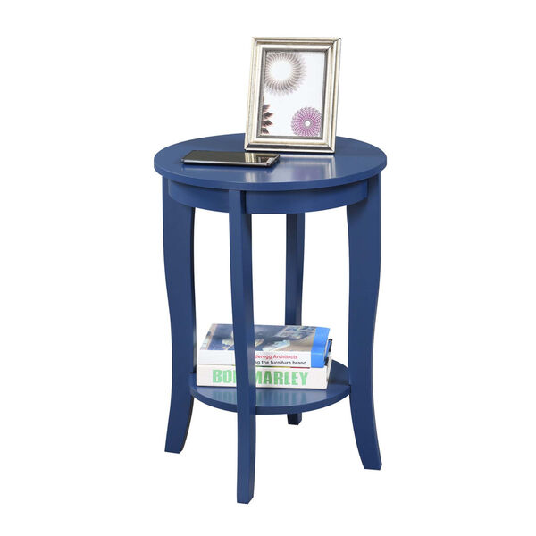 American Heritage Cobalt Blue 18-Inch Round End Table, image 3