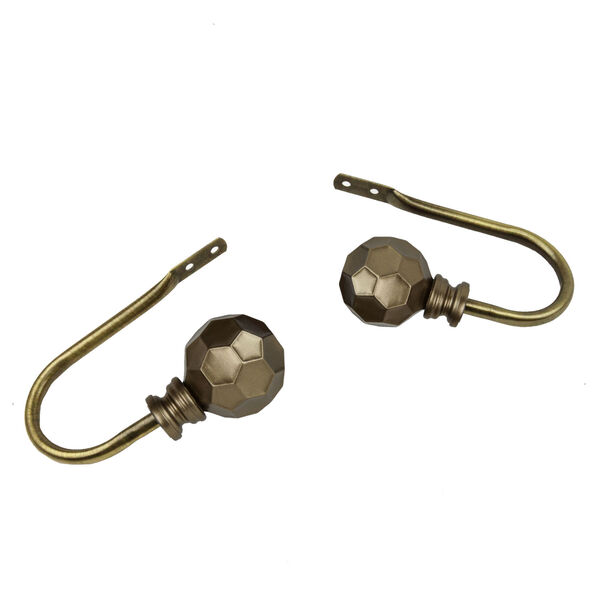 Christiano Antique Brass Holdback, Set of Two, image 1