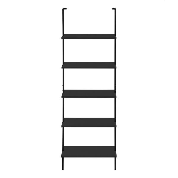 Black Ladder Bookcase with Five Shelves, image 4
