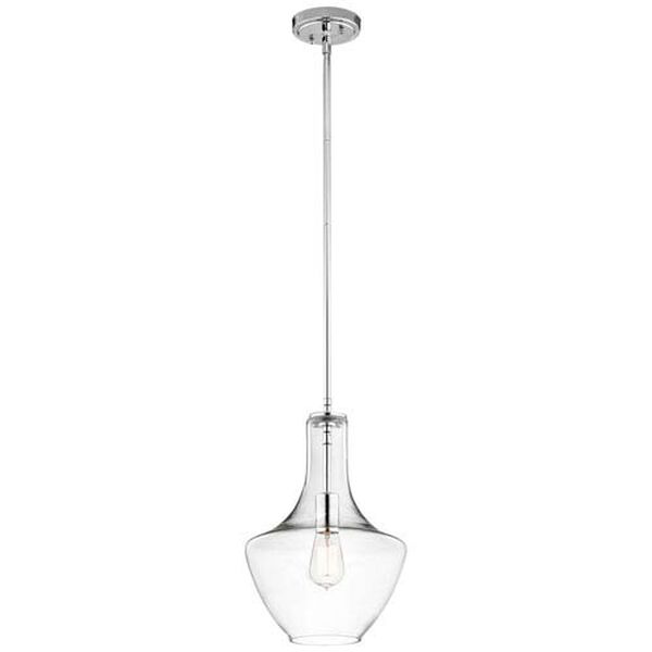 Nicholson Chrome 11-Inch One-Light Pendant with Clear Glass, image 1