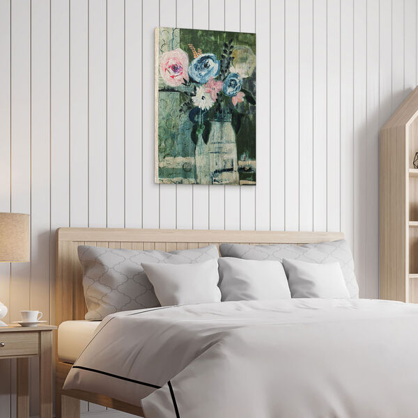 Modern Floral Circle Fine Giclee Printed on Hand Finished Ash Wood Wall Art, image 4