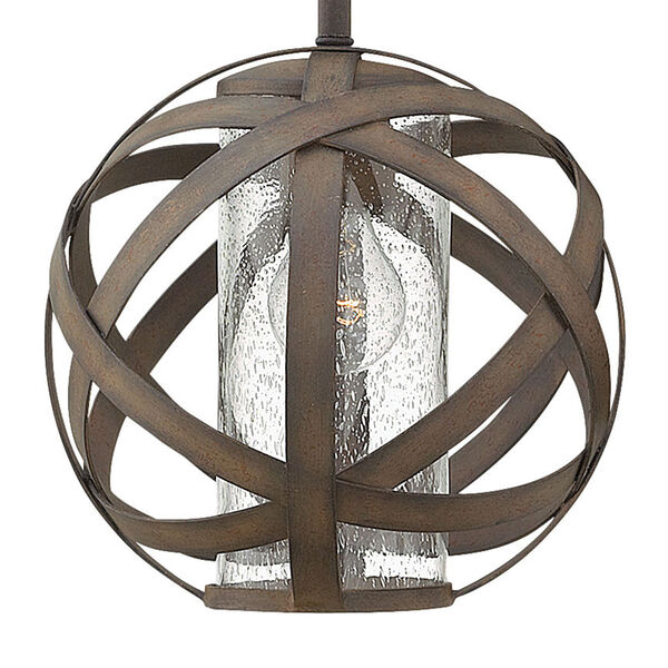 Carson Vintage Iron One-Light Outdoor 10-Inch Stem Hung Pendant, image 2