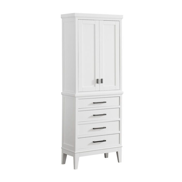 Madison White 24-Inch Linen Tower, image 2