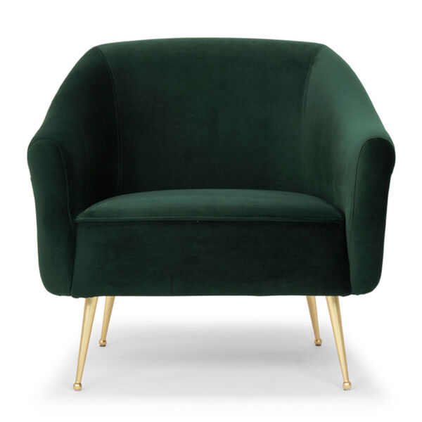 Lucie Emerald Green and Gold Occasional Chair, image 2