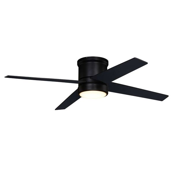 Erie Black Integrated LED Ceiling Fan with Remote, image 1