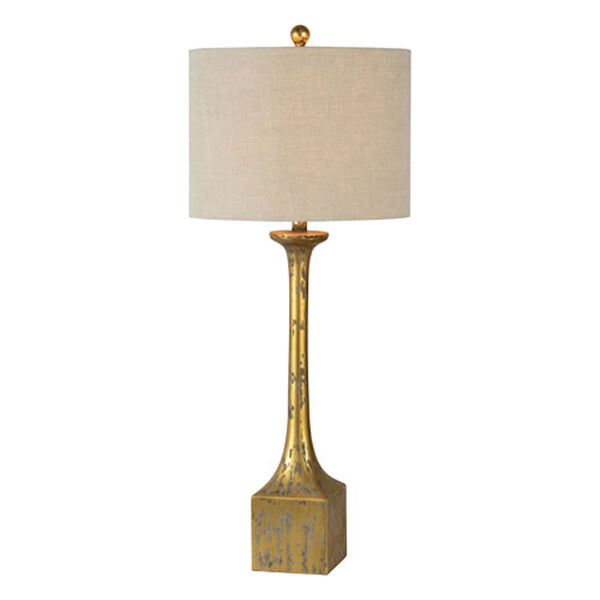 Iris Distressed Gold One-Light Table Lamp Set of 2, image 1