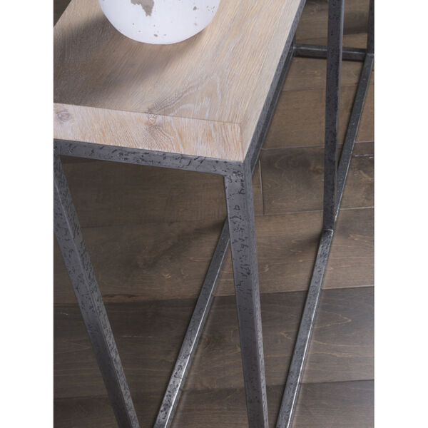Signature Designs Natural and Distressed Iron Foray Console Table, image 3