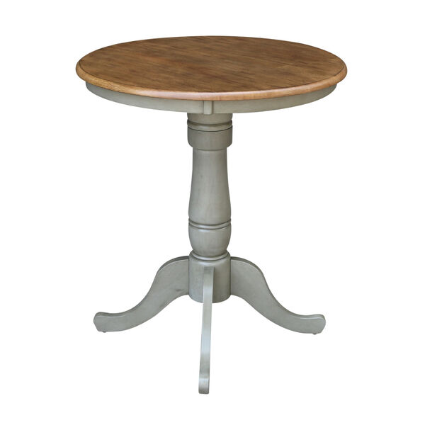 Hickory and Stone 30-Inch Width x 35-Inch Height Round Top Counter Height Pedestal Table, image 2