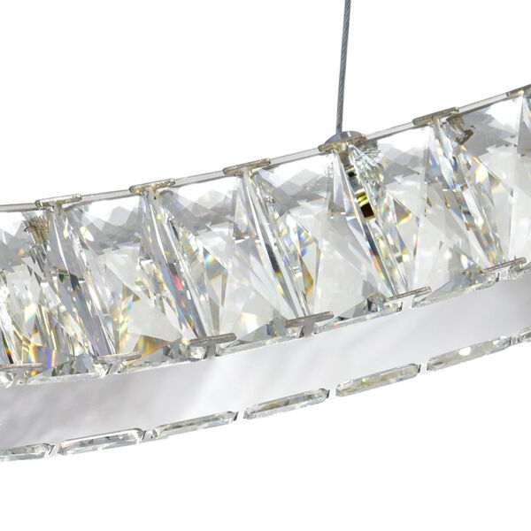 Florence Chrome LED Chandelier with K9 Clear Crystals, image 4
